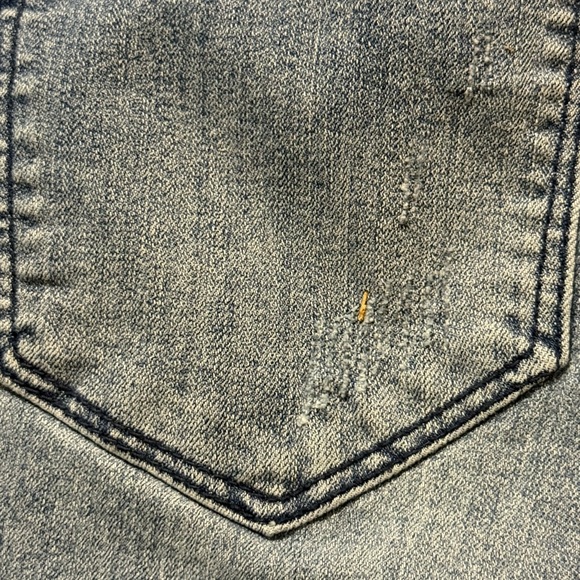 Vintage America Light Blue Jeans with Red Floral Embroidery - Picture 7 of 15